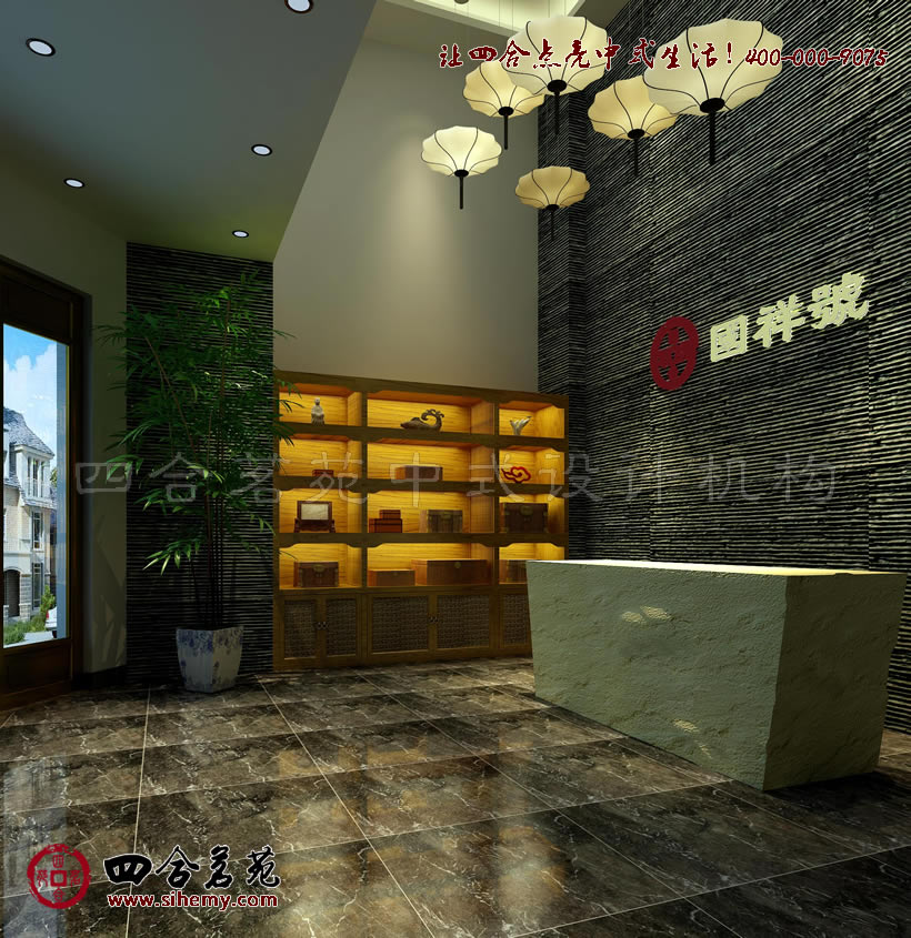 大氣的布局與膩理顯著藝術觸感 室內現(xiàn)代茶樓裝修配飾設計